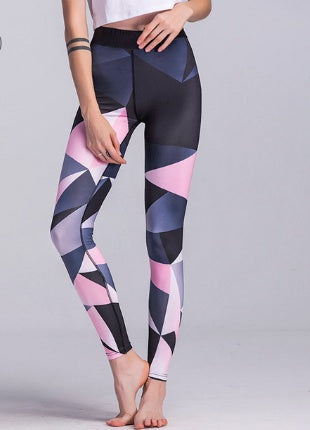 Sport Trousers Sport Pants Women Elastic Printed Yoga Pants Yoga Leggings Running Tights Sport Leggings Gym Clothes Fitness Yoga